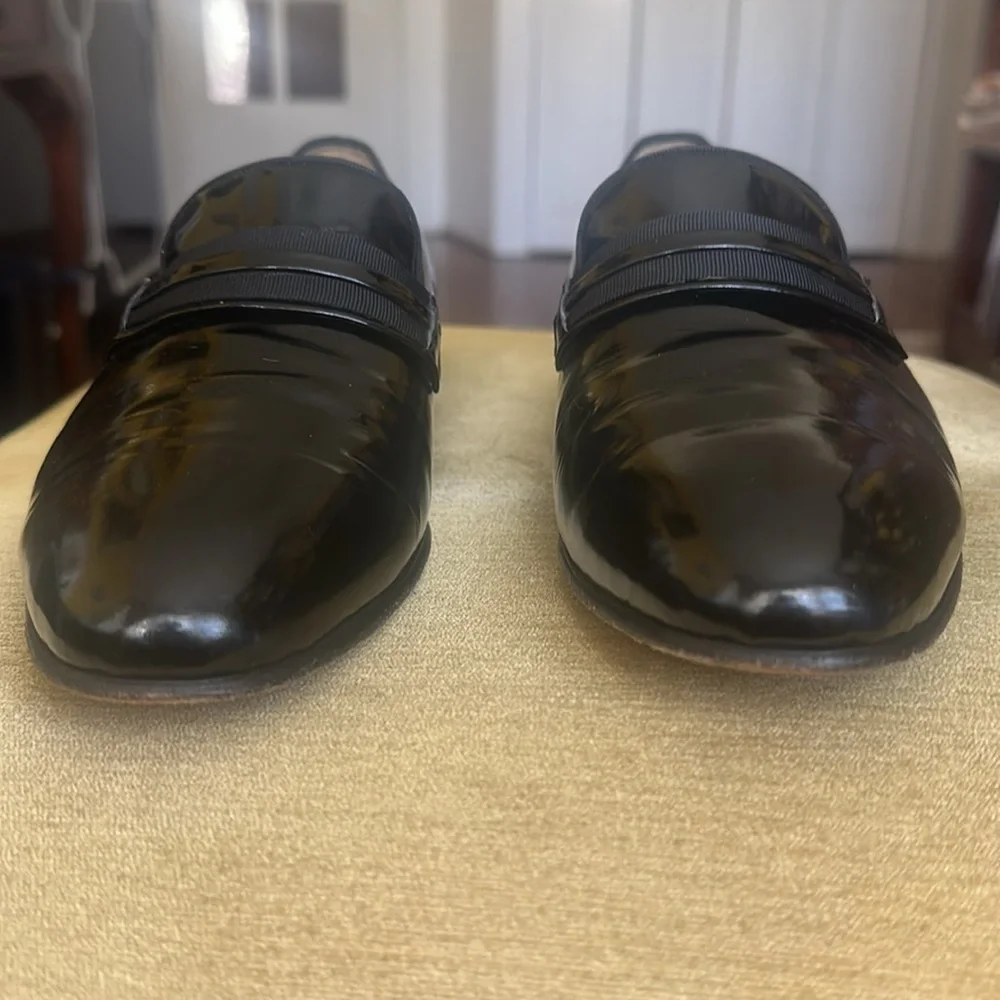 Mariano Black Patent Leather Dress Loafers Tuxedo Opera Shoes for Men Size 9